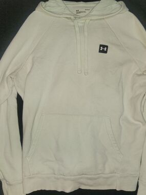 LG Men's Cream Under Armour Crewneck Hooded Sweatshirt